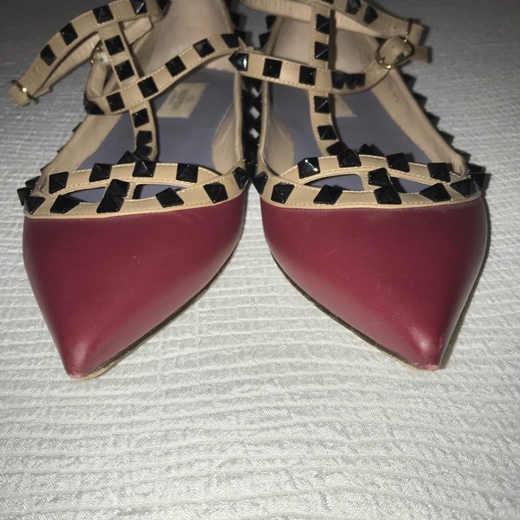 Valentino rockstud leather ballerina flat shoes - Picture 6 of 8